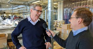 Peter Moody being interviewed for BBC Radio Cornwall